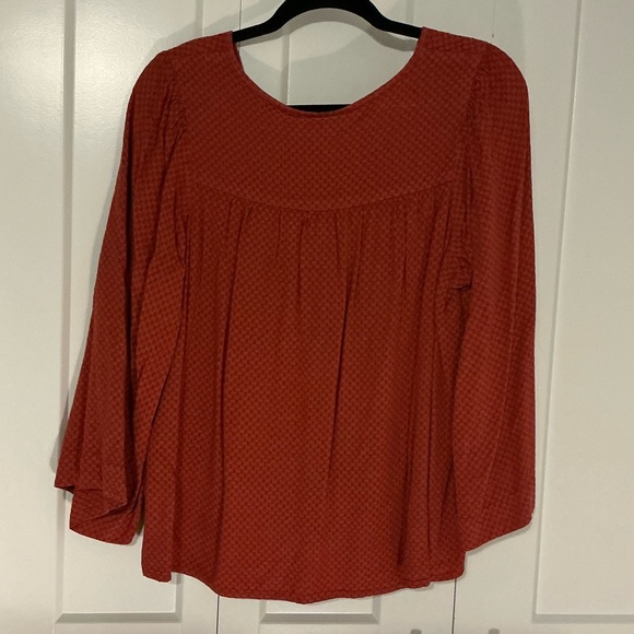 Universal Thread Rust V-Neck Blouse - Picture 2 of 2